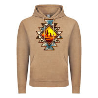 Vintage Coffee cowhide leopard sunset aztec Vintage Hoodie - JahusDesignShop