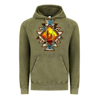Vintage Olive cowhide leopard sunset aztec Vintage Hoodie - JahusDesignShop