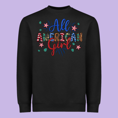 All American Girl Heavyweight Sweatshirt Designed By Artiststas
