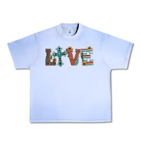 Grape Ice western love with cross Urban Heavy Tee - Artiststas