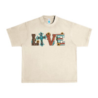 Sandshell western love with cross Urban Heavy Tee - Artiststas