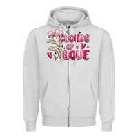 Dove Grey clouds of love Zipper Hoodie - MaliasSmallBusiness