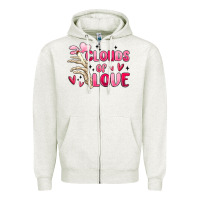 Oatmeal Heather clouds of love Zipper Hoodie - MaliasSmallBusiness