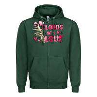 Sports Green clouds of love Zipper Hoodie - MaliasSmallBusiness