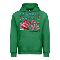 Emerald Let all that you do be done in love 1 corinthians Urban Hoodie - HowdyJamesFarm