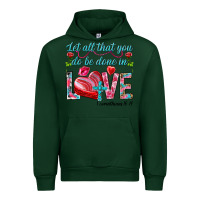 Forest Green Let all that you do be done in love 1 corinthians Urban Hoodie - HowdyJamesFarm