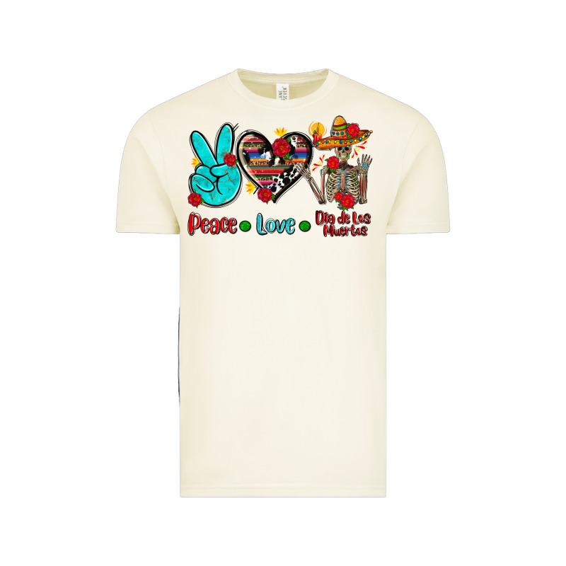 Peace Love Dia De Los Muertos Vintage Tee by AdoDesignShop | Teevron