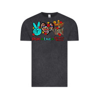 Vintage Black peace love dia de los muertos Vintage Tee - AdoDesignShop