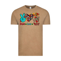 Vintage Coffee peace love dia de los muertos Vintage Tee - AdoDesignShop