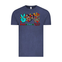 Vintage Denim peace love dia de los muertos Vintage Tee - AdoDesignShop