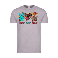 Vintage Zinc peace love dia de los muertos Vintage Tee - AdoDesignShop