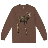 Chestnut moose fawn deer Long Sleeve Tee - LillyAllenDesigns