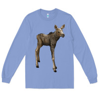 Colony Blue moose fawn deer Long Sleeve Tee - LillyAllenDesigns