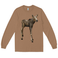Toasted Coconut moose fawn deer Long Sleeve Tee - LillyAllenDesigns