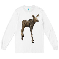 White moose fawn deer Long Sleeve Tee - LillyAllenDesigns