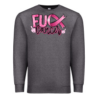 Charcoal Heather Fu*ck Cancer Premium Sweatshirt - RanaPortraitStore