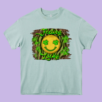 Feeling Lucky Heavy Core Tee Designed By Ranaportraitstore