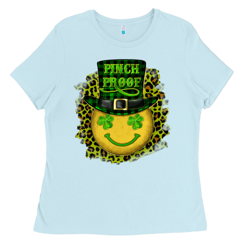 St. Patrick's Day Pinch Proof Lucky Face Ladies Tee by RanaPortraitStore | Teevron