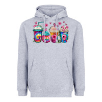 Heather Grey tie dye hippie coffee cups Heavyweight Hoodie - Jasminsmagicworld