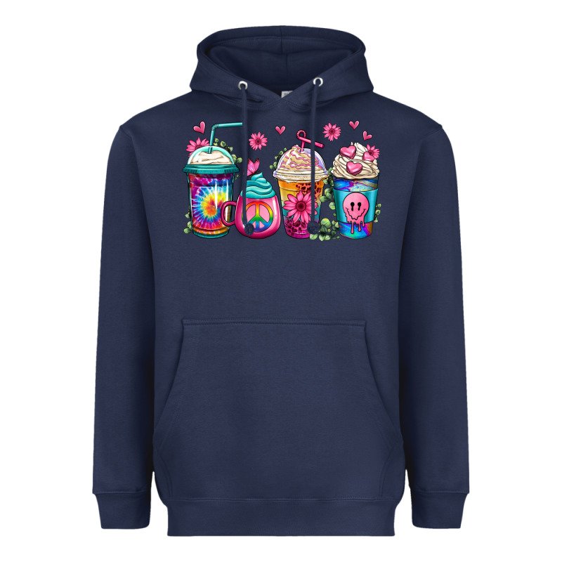 Tie Dye Hippie Coffee Cups Heavyweight Hoodie by Jasminsmagicworld | Teevron