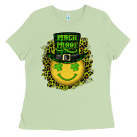 Matcha st. patrick's day pinch proof lucky face Ladies Tee - RanaPortraitStore