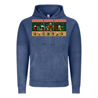 Vintage Denim christmas with cross license plate Vintage Hoodie - BundleAndBundleShop