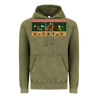 Vintage Olive christmas with cross license plate Vintage Hoodie - BundleAndBundleShop