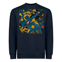 Construction Vehicles Seamless Pattern Heavyweight Sweatshirt | Teevron