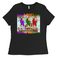 Black san judas happy  hallothanksmas Ladies Tee - JahusDesignShop