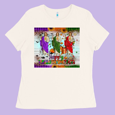 San Judas Happy  Hallothanksmas Ladies Tee Designed By Jahusdesignshop