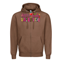 Chestnut little miss valentine Zipper Hoodie - NancyCooperArtShop