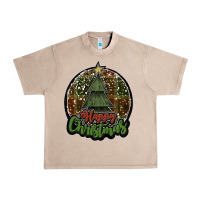 French Oak happy christmas black Urban Heavy Tee - JahusDesignShop
