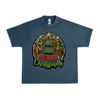 Midnight Navy happy christmas black Urban Heavy Tee - JahusDesignShop