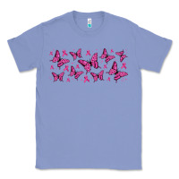 Colony Blue breast cancer butterflies Classic Tee - Jasminsmagicworld