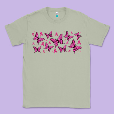 Breast Cancer Butterflies Classic Tee Designed By Jasminsmagicworld