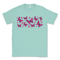 Seafoam breast cancer butterflies Classic Tee - Jasminsmagicworld