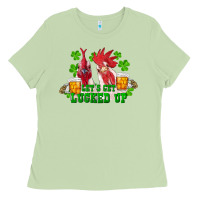 Matcha st. patrick's day roosters let's get lucked up Ladies Tee - RanaPortraitStore