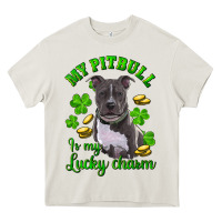 Cream st patricks day my pitbuli my lucky charm Heavy Core Tee - RanaPortraitStore