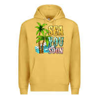 Antique Gold Sea you soon Premium Hoodie - NancyCooperArtShop