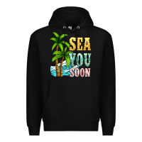 Black Sea you soon Premium Hoodie - NancyCooperArtShop