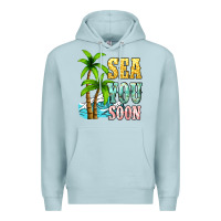 Blue Mist Sea you soon Premium Hoodie - NancyCooperArtShop