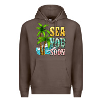 Coffee Sea you soon Premium Hoodie - NancyCooperArtShop