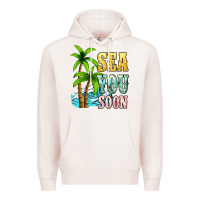 Pale Pink Sea you soon Premium Hoodie - NancyCooperArtShop