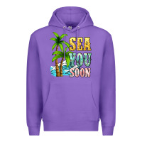 Purple Sea you soon Premium Hoodie - NancyCooperArtShop