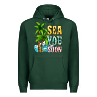 Sports Green Sea you soon Premium Hoodie - NancyCooperArtShop