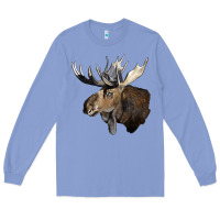 Colony Blue moose buck deer head Long Sleeve Tee - LillyAllenDesigns