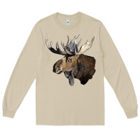 Mushroom moose buck deer head Long Sleeve Tee - LillyAllenDesigns