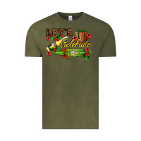 Vintage Olive let`s celebrate with beer bottles Vintage Tee - AdoDesignShop