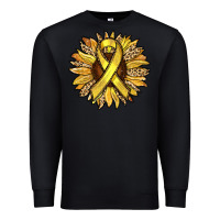 Black Child Cancer Awareness Sunflower Premium Sweatshirt - RanaPortraitStore