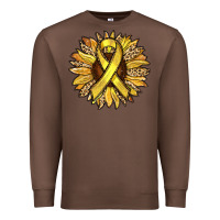 Chestnut Child Cancer Awareness Sunflower Premium Sweatshirt - RanaPortraitStore